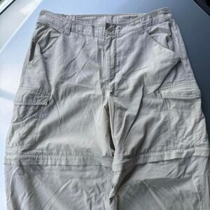 Pro Fishing gear early 2000s vintage Tan and cream Columbia convertible cargo